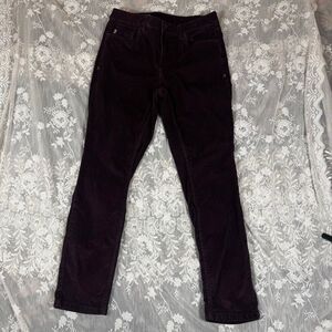 Stio Rivet Cord Women’s Plum/Burgundy Corduroy Pants | Size 10RE | Organic Cotto